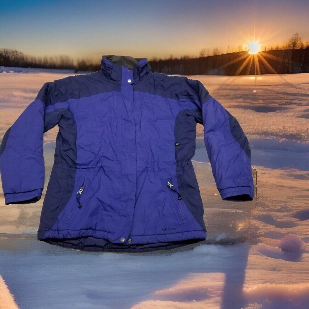✅Womans M VTG LL Bean Winter Snowboard/Ski Jacket Parka Coat Primaloft *NO HOOD